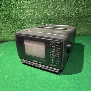 Emerson Portable Color Television AM/FM Radio Combo Vintage Battery/Corded Works